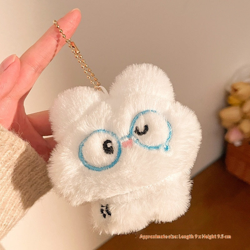 Ultra-Soft Kawaii Plush Mini Backpack Keychain Pouch – Cute Fluffy Bag Charm for Coins, AirPods & Daily Essentials